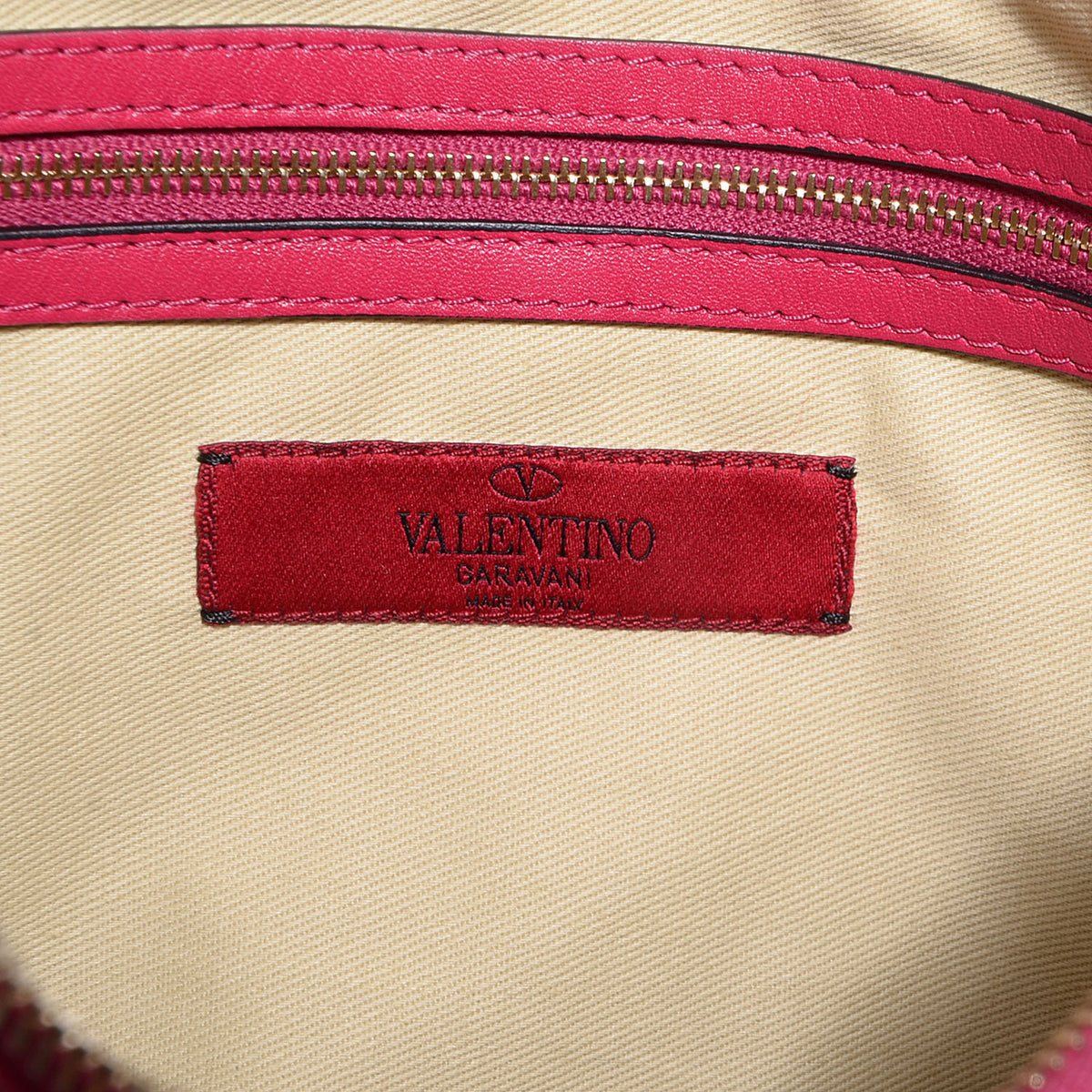 Valentino Garavani Vitello Oversized Rockstud Zip Wristlet Pouch Cyclamin 6 of 9