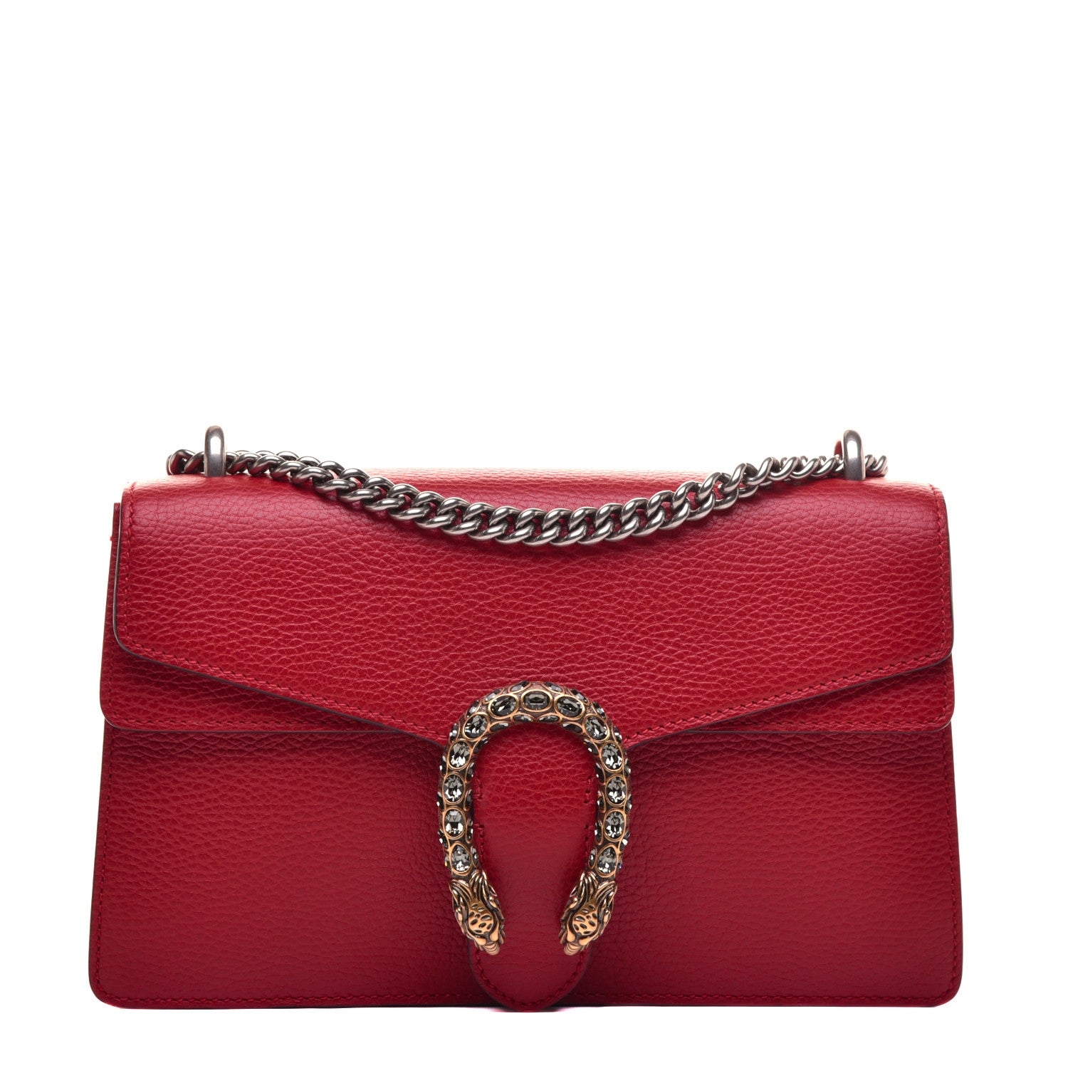 Gucci Dollar Calfskin Swarovski Crystal Small Dionysus Shoulder Bag Hibiscus Red 1 of 9