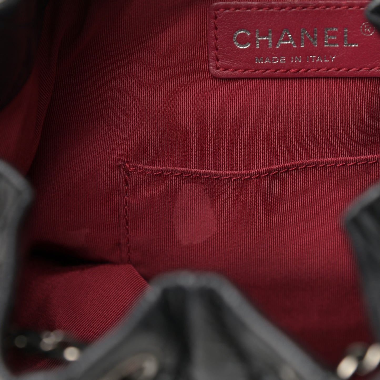 Aged Calfskin Quilted Small Gabrielle Backpack Black