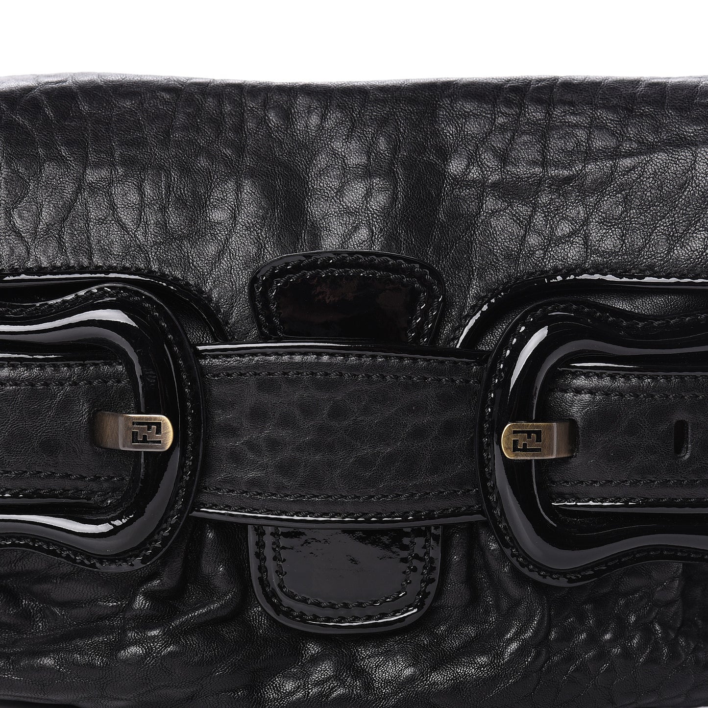 Nappa Patent B Bis Flap Bag Black