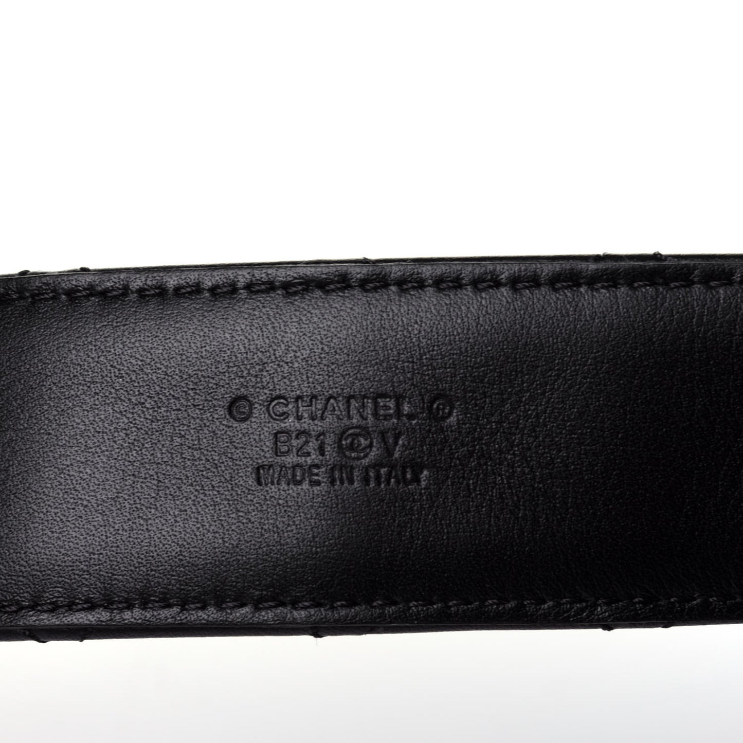 Lambskin Quilted CC Chain Belt 85 34 Black