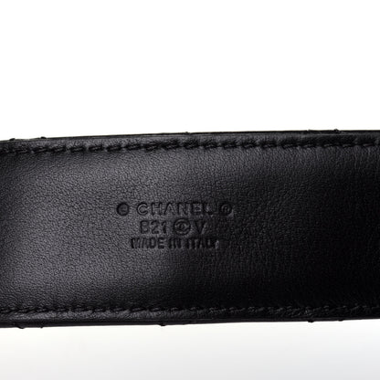 Chanel Lambskin Quilted CC Chain Belt 85 34 Black 3 of 9