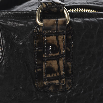 Givenchy Pebbled Sheepskin Calfskin Crocodile Embossed Large Pandora Black 12 of 13