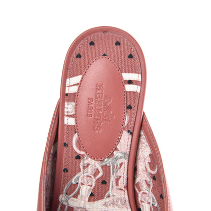 Hermes Calfskin Oz Mules 37 Rouge Blush 7 of 8