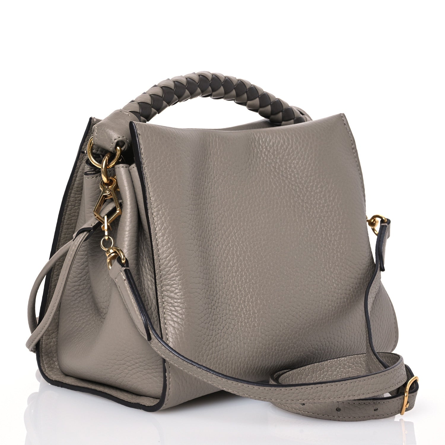 Mulberry Heavy Grain Small Iris Tote Solid Grey 3 of 13
