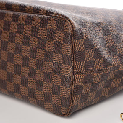 Louis Vuitton Damier Ebene Neo Neverfull MM Rose Ballerine 10 of 11
