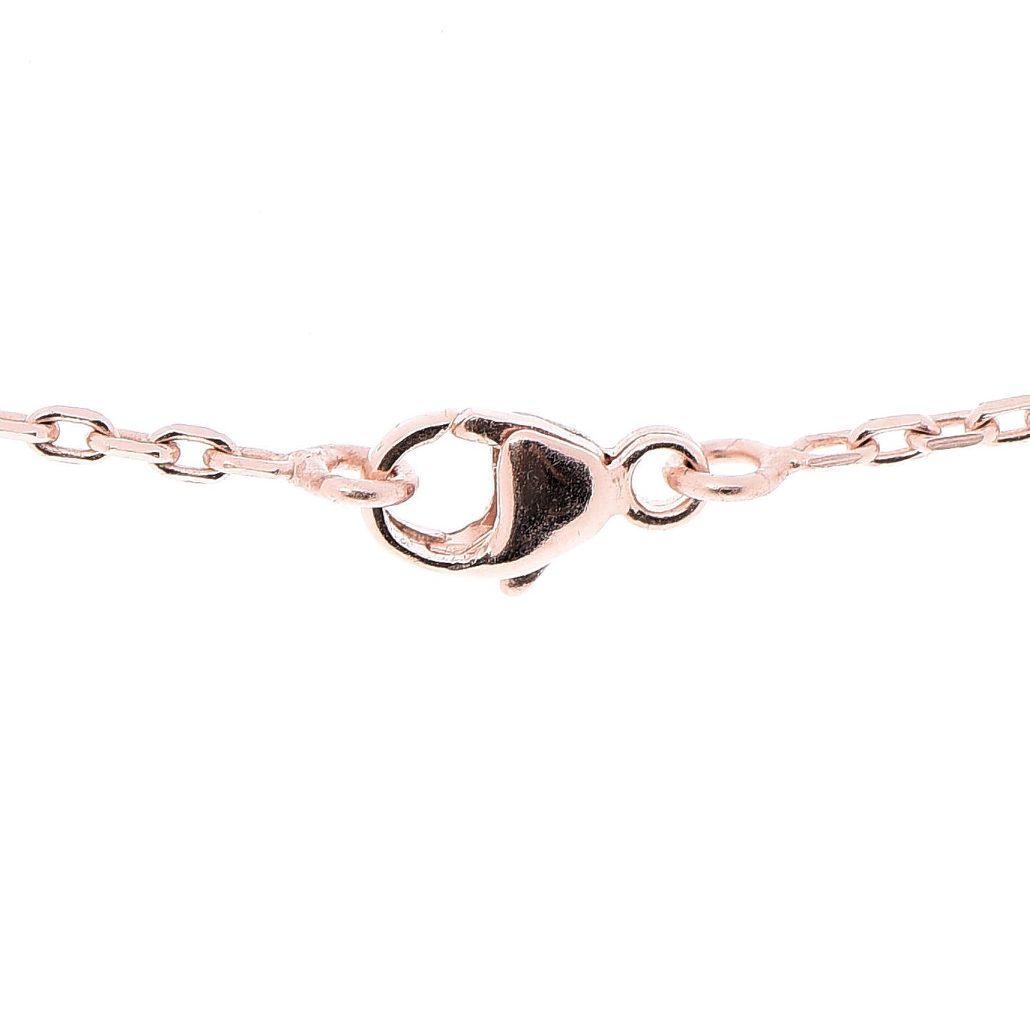 Lacquered Rose Gold Pop H Pendant Necklace White