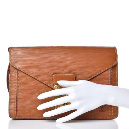 Louis Vuitton Epi Pochette Sellier Dragonne Clutch Gold 2 of 15