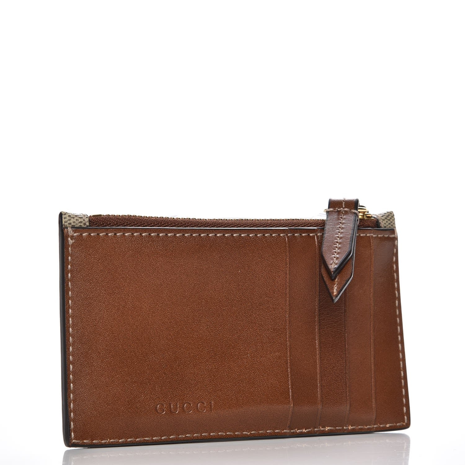 Gucci GG Supreme Monogram Coin Case Card Holder Brown 3 of 7