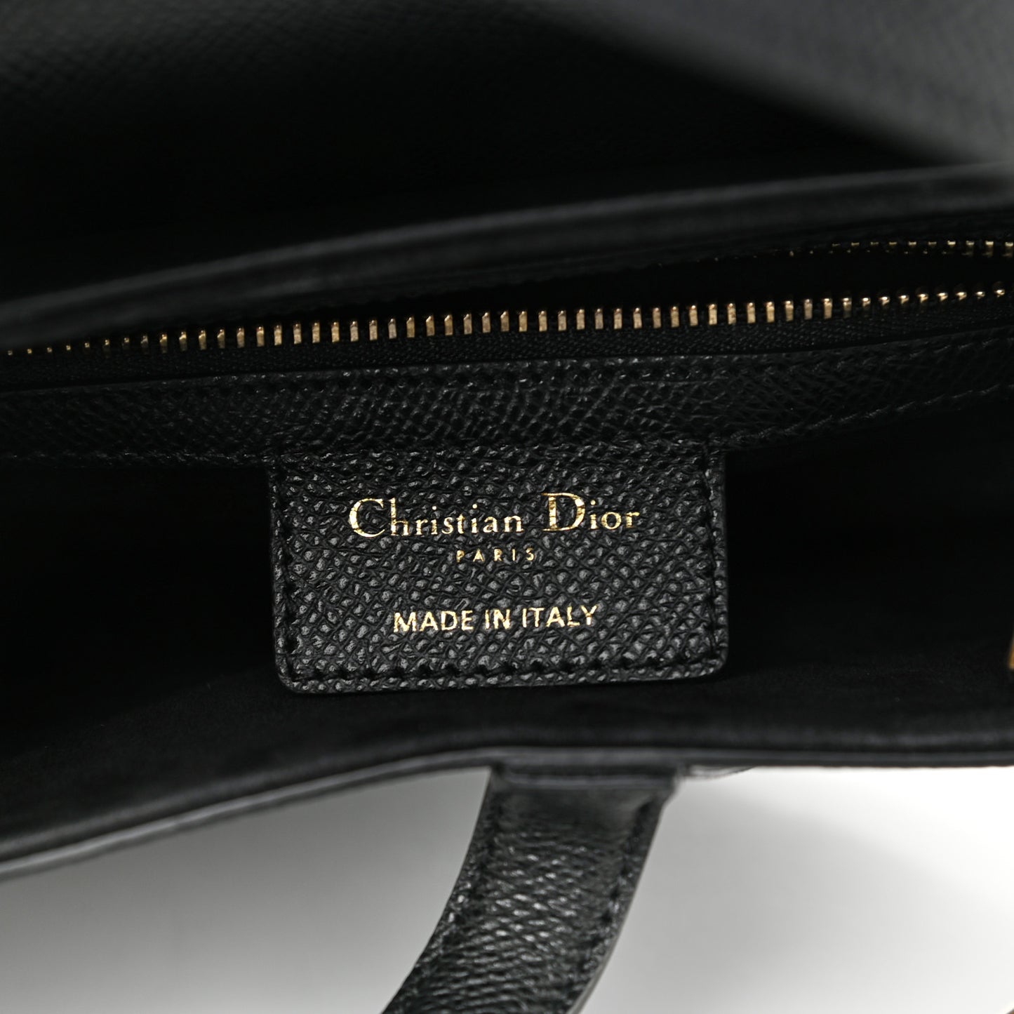 Grained Calfskin Saddle Bag Black