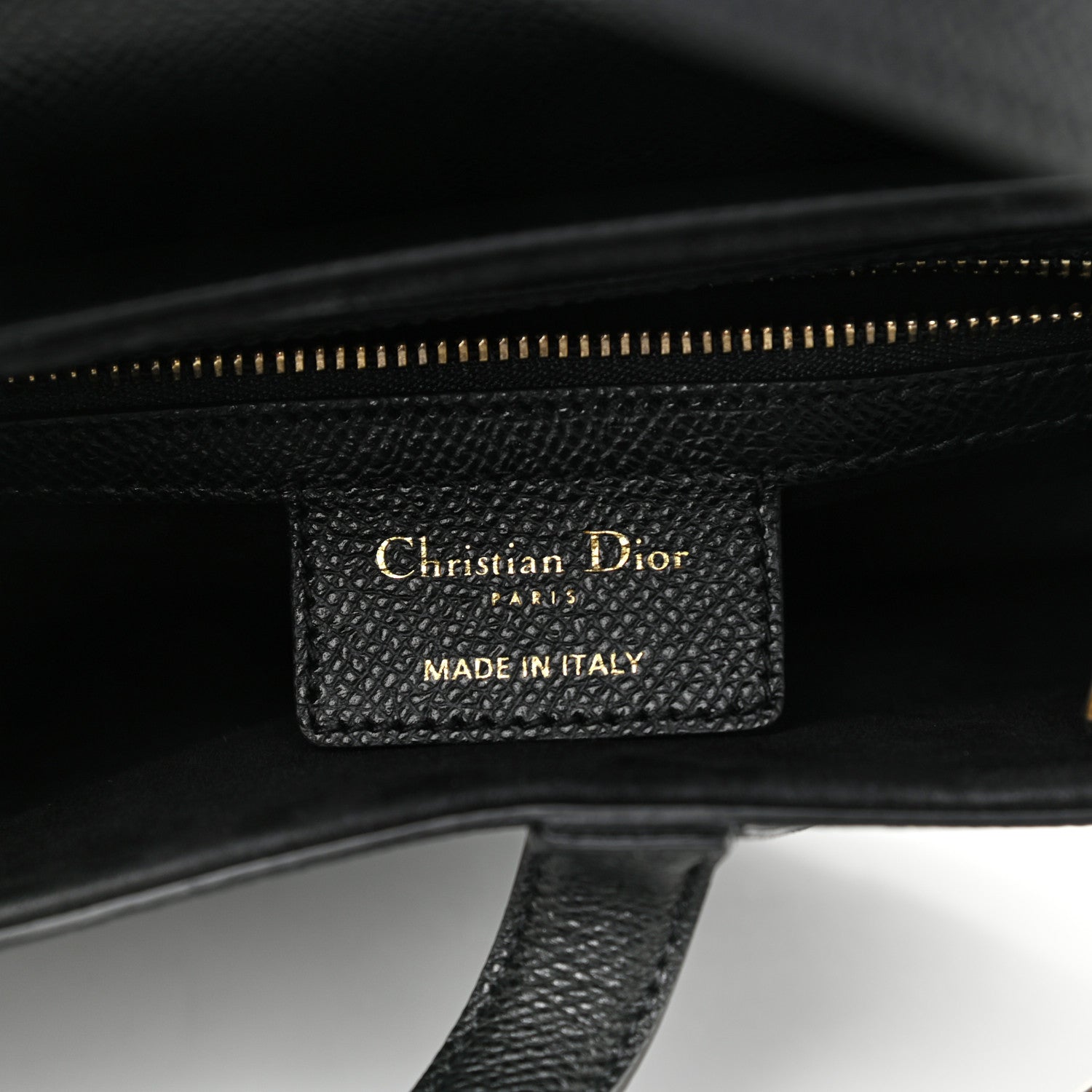 Christian Dior Grained Calfskin Saddle Bag Black 6 of 11