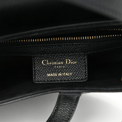 Christian Dior Grained Calfskin Saddle Bag Black 6 of 11