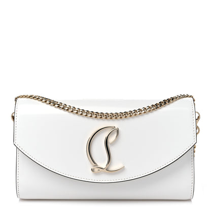 Christian Louboutin Shiny Calfskin Loubi54 Wallet On Chain White 1 of 9