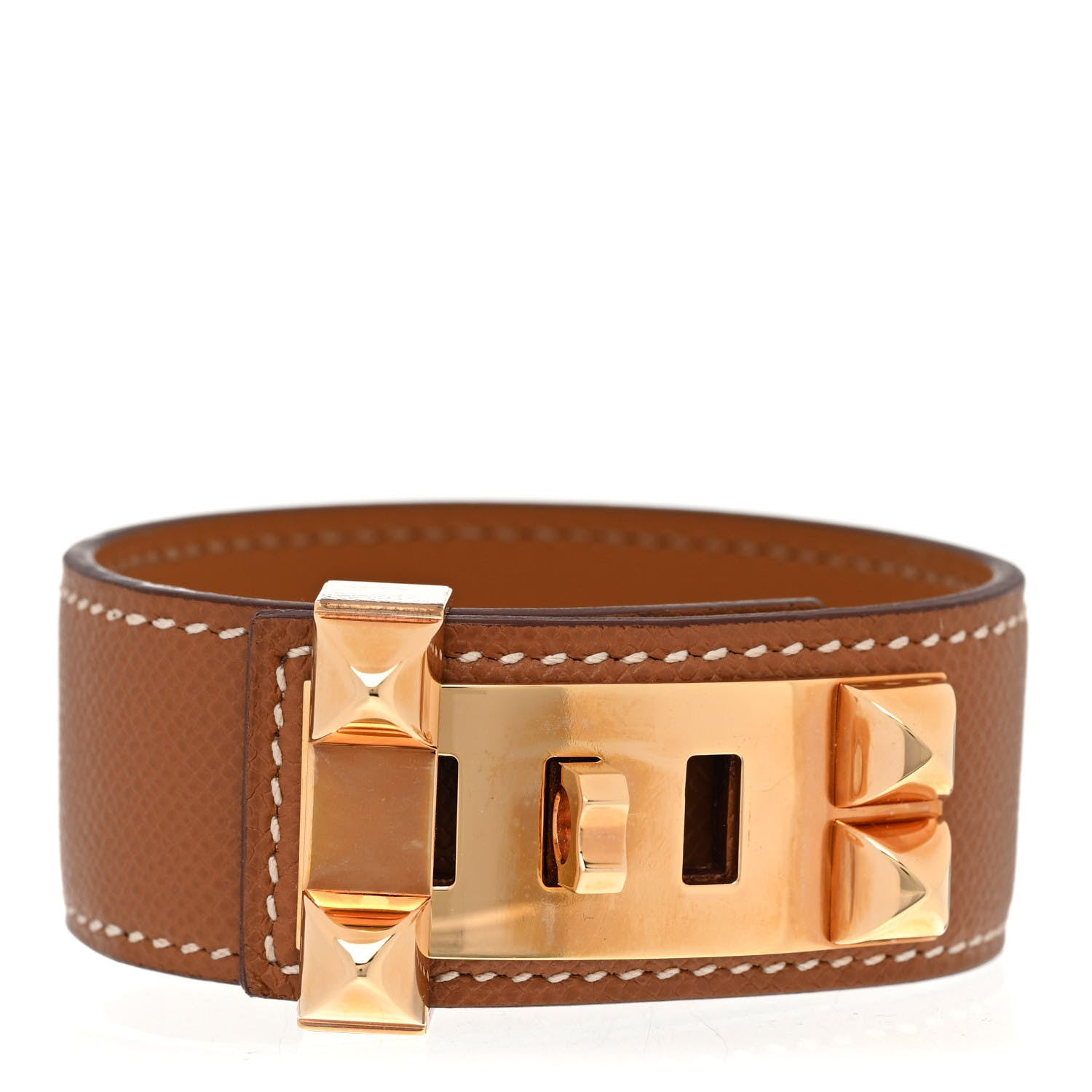 Hermes Epsom Collier de Chien CDC 24 Bracelet Gold 1 of 7