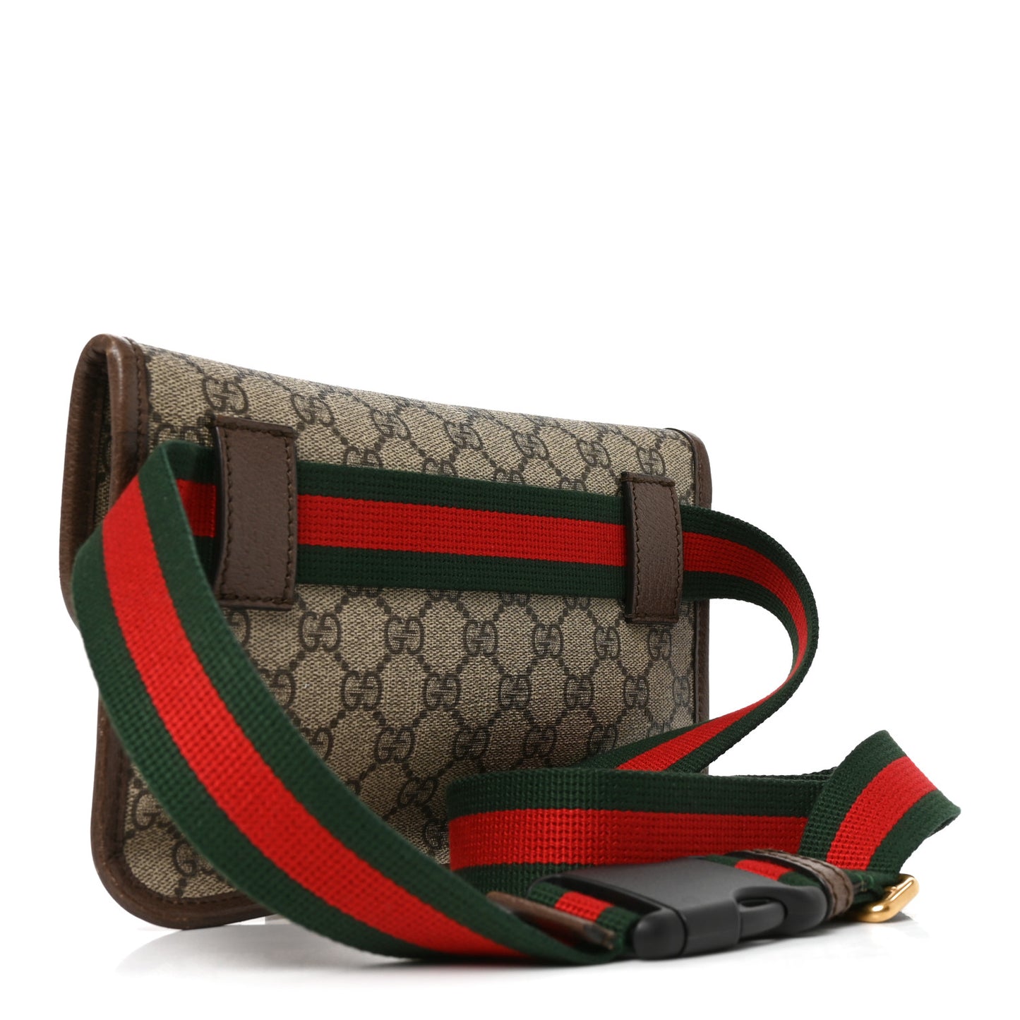 GG Supreme Monogram Neo Vintage Web Belt Bag Brown