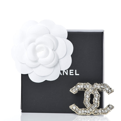 Chanel Crystal CC Camellia Express Brooch Gold 5 of 5