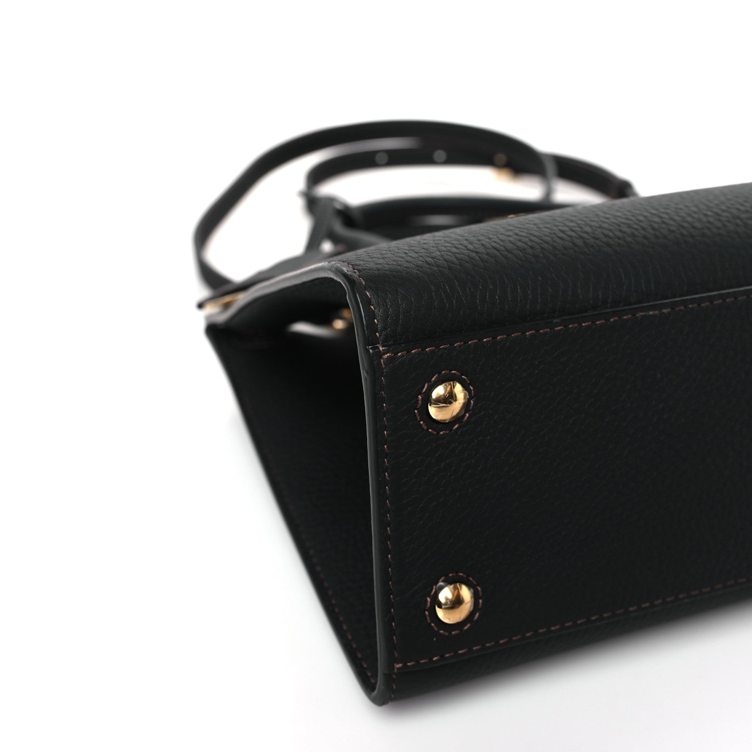 Burberry Grained Calfskin Small Frances Tote Black 7 of 8