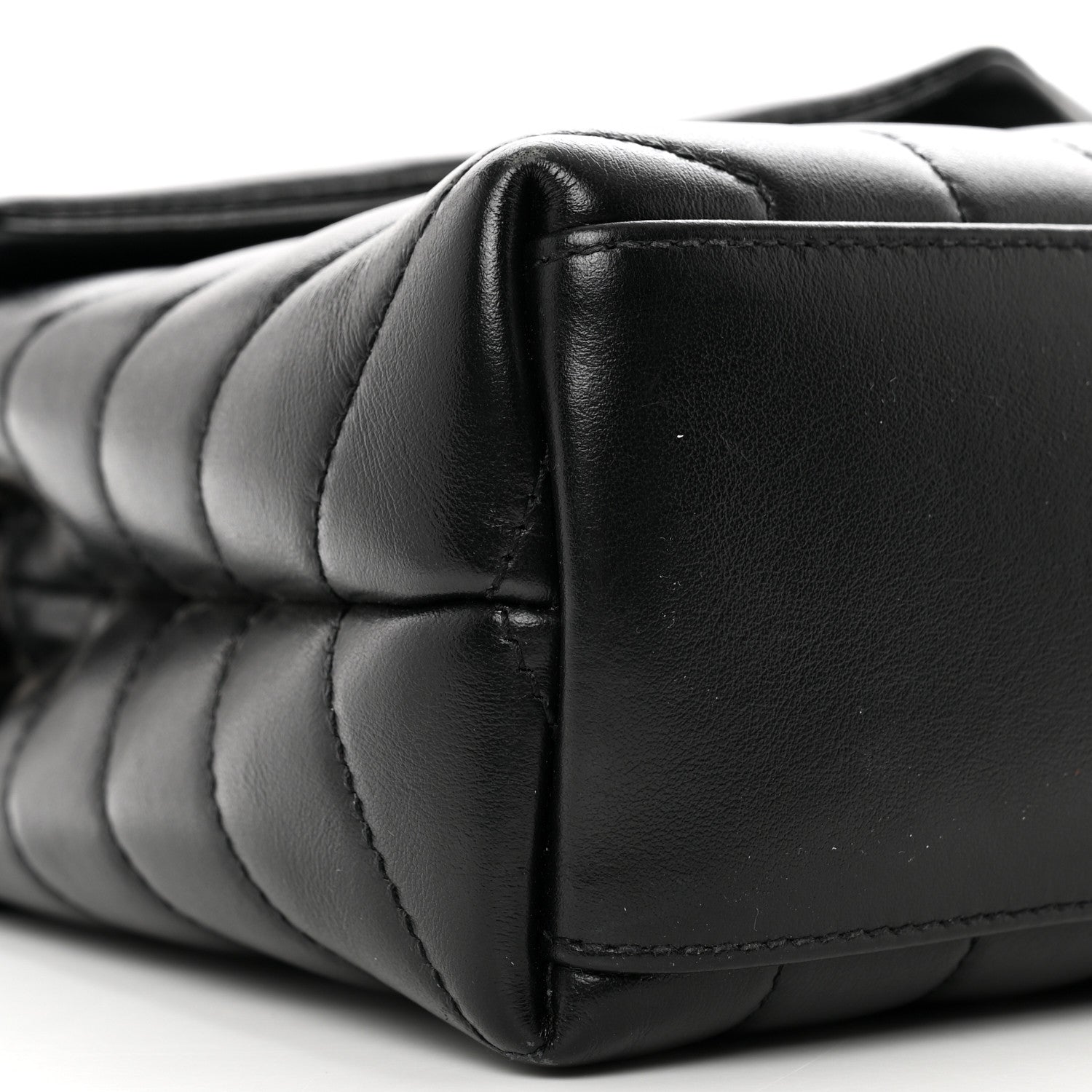 Saint Laurent Calfskin Y Quilted Monogram Small Loulou Chain Satchel Black 10 of 11