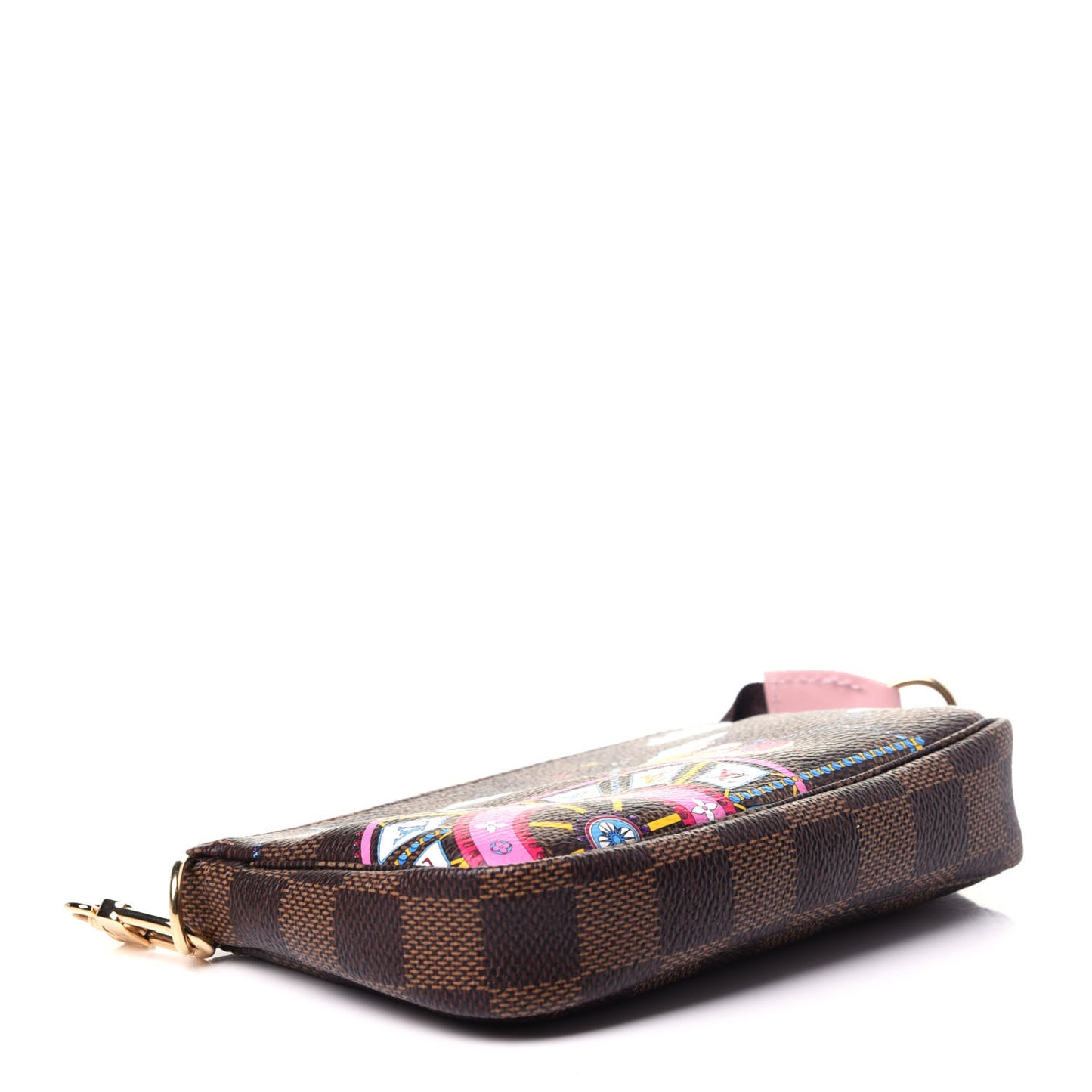 Damier Ebene 2020 Christmas Animation Big Wheel Mini Pochette Accessories Rose Ballerine
