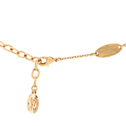 Louis Vuitton Nanogram Name Tag Necklace Gold 5 of 6