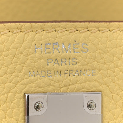 Hermes Togo Kelly Retourne 25 Jaune Poussin 6 of 11