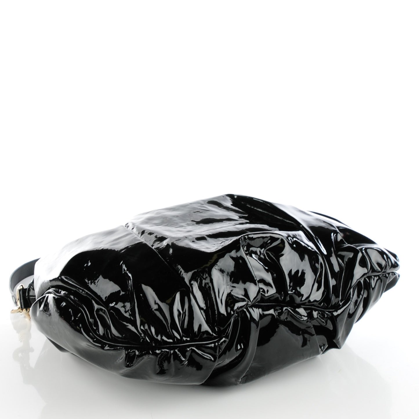 Patent Large Hysteria Top Handle Bag Black