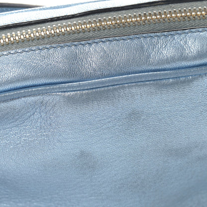 Prada Metallic Vitello Daino Camera Crossbody Bag Light Blue 11 of 12