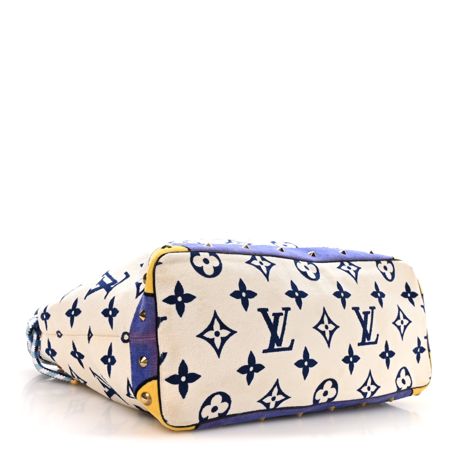 Louis Vuitton Cotton Monogram Eponge Cabas Blue 3 of 9