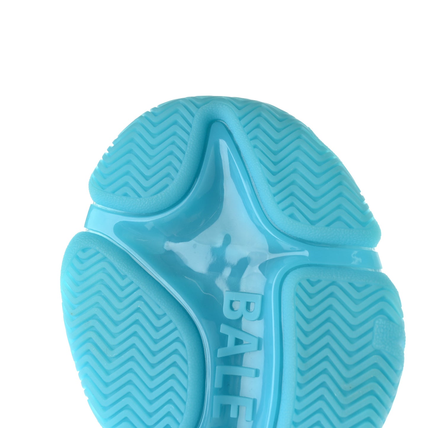 Fabric Mesh Clear Sole Womens Triple S Sneakers 35 Turquoise