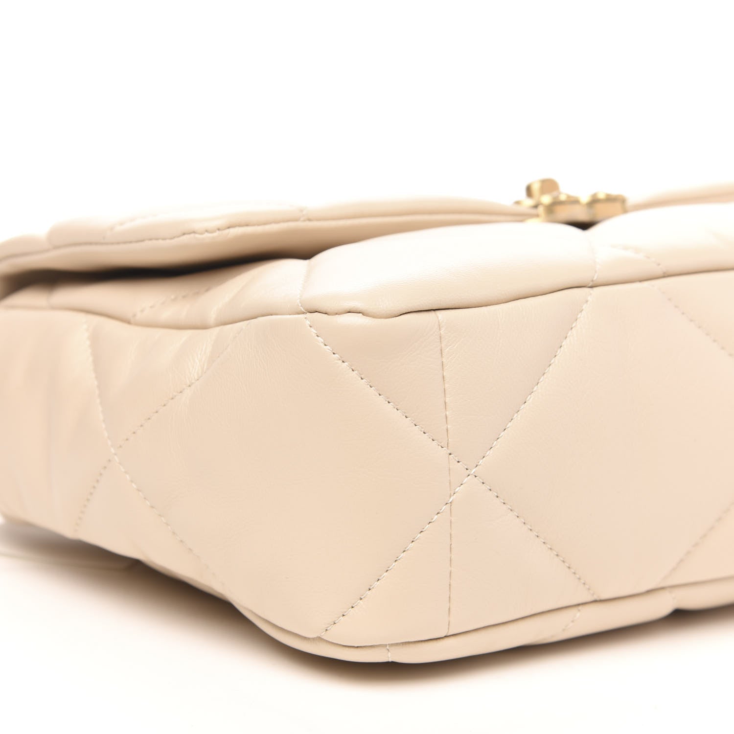 Chanel Lambskin Quilted Large 19 Flap Beige 8 of 11