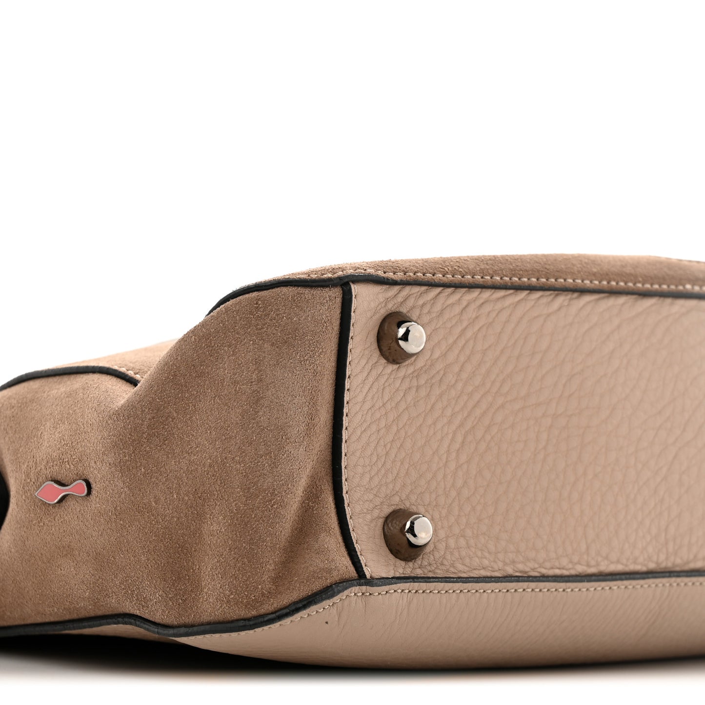 Suede Calfskin Aliosha Messenger Cappuccino Black