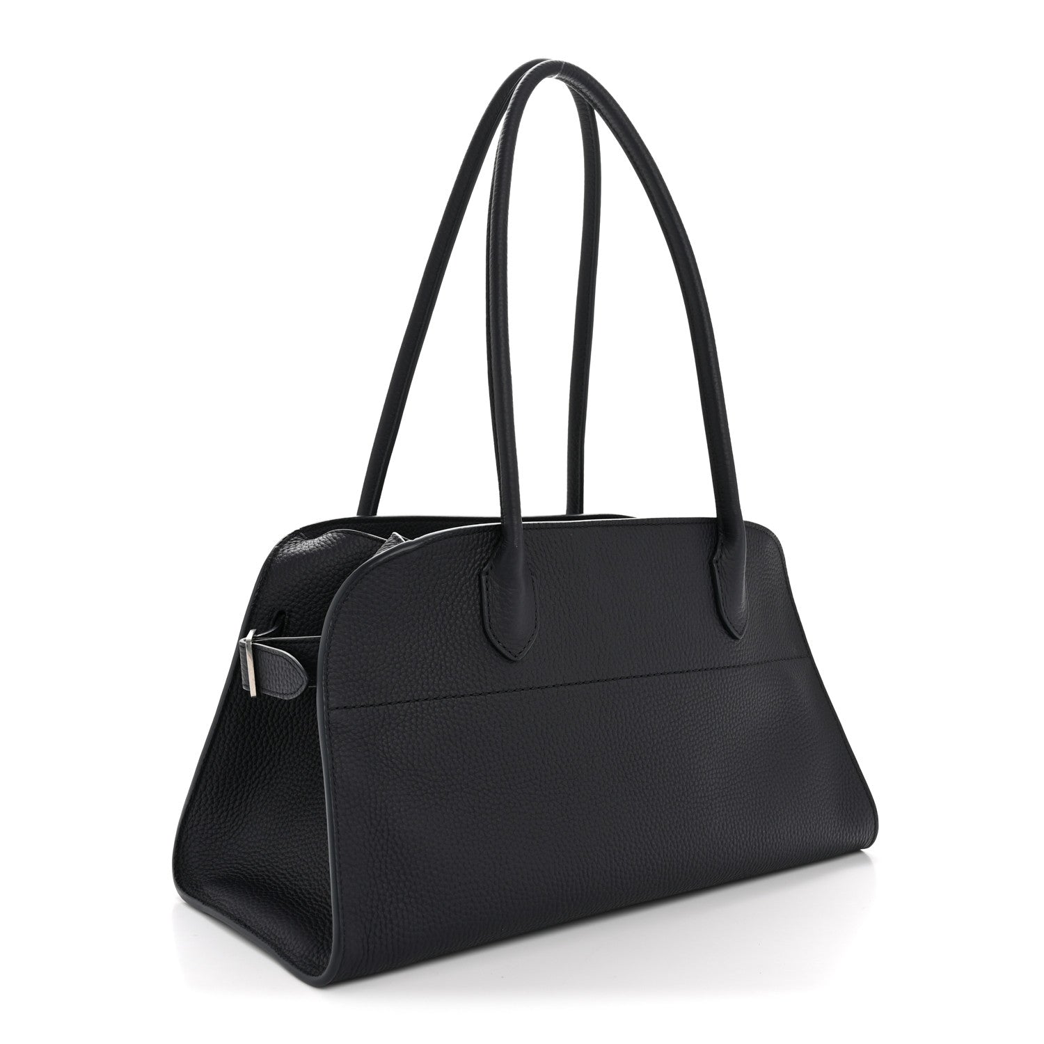 The Row Matte Grained Calfskin Margaux Shoulder 12 Marine 3 of 10