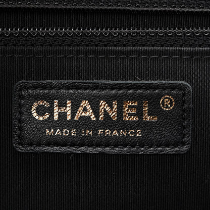 Chanel Calfskin Chevron Quilted Large Flap Black 6 of 10