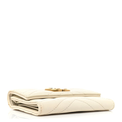 Gucci Calfskin Matelasse GG Marmont Wallet Mystic White 4 of 14