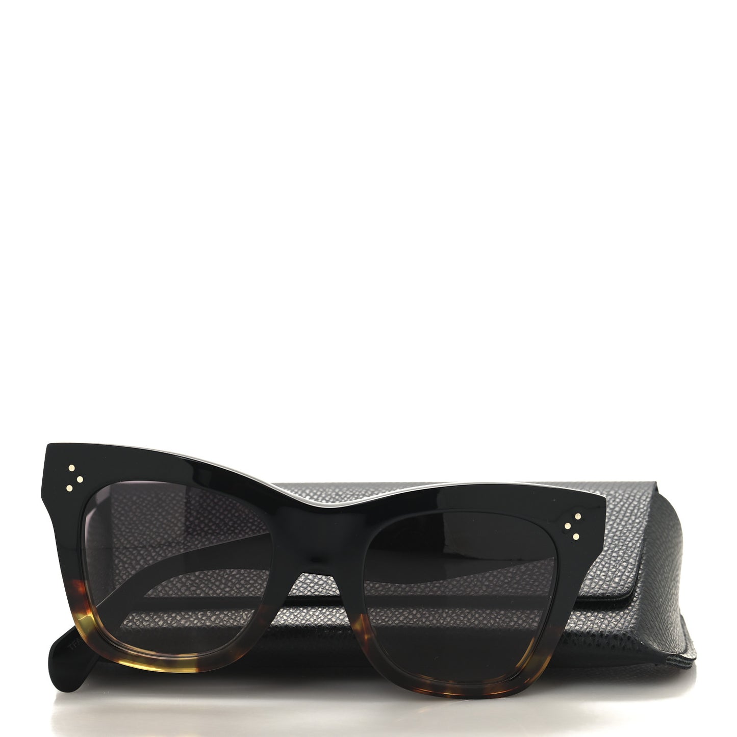Acetate Polarized Cat Eye Sunglasses CL4004IN Havana Black