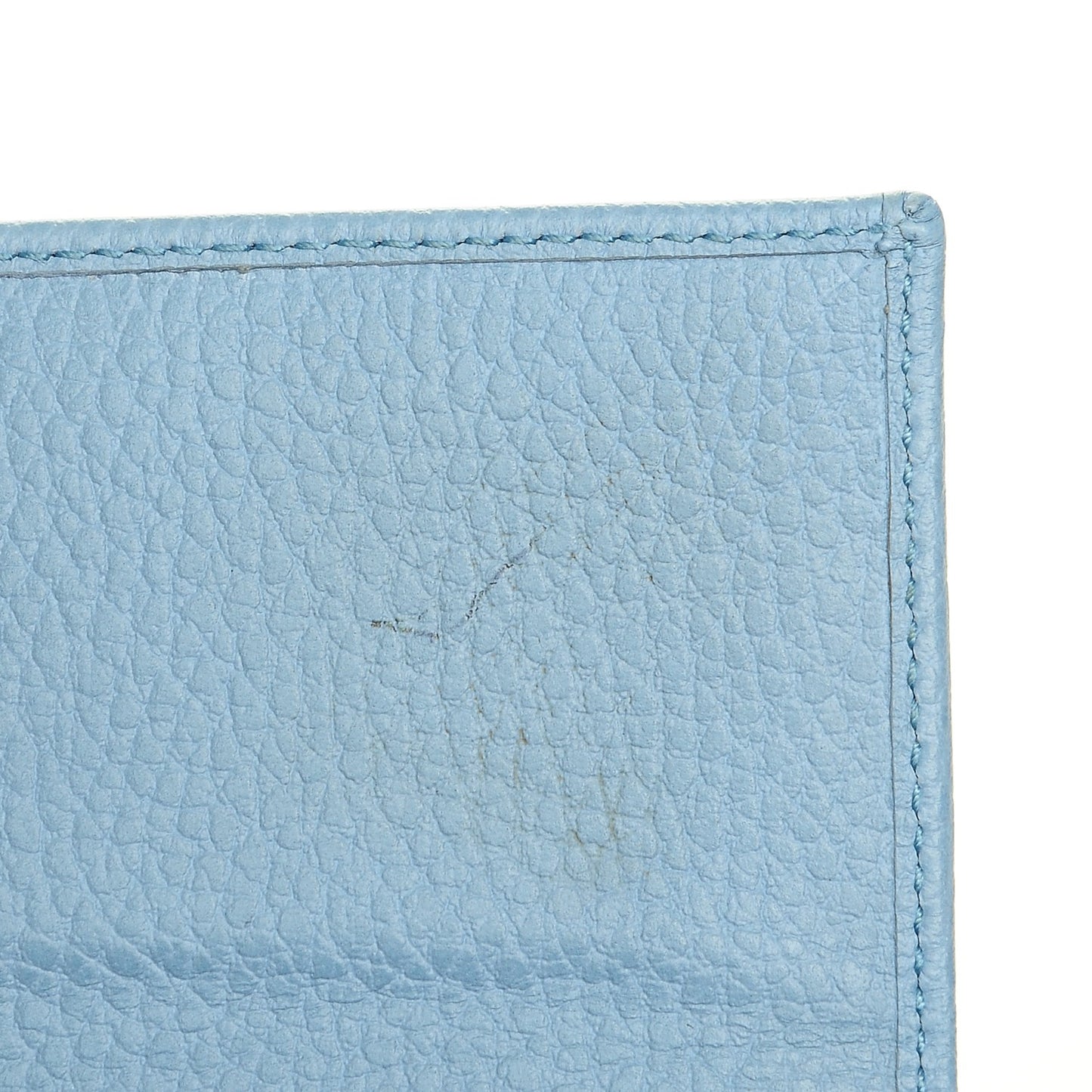 Dollar Calfskin Swing Continental Wallet Mineral Blue