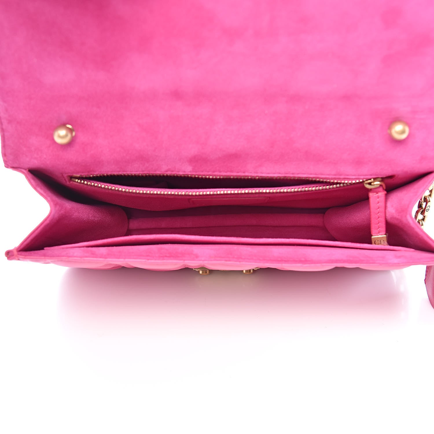 Christian Dior Lambskin Cannage Large Dioraddict Flap Fuchsia 5 of 11