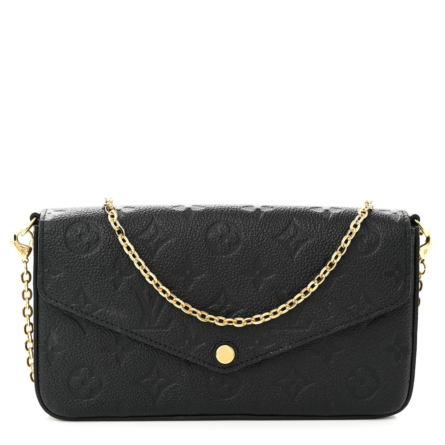 Louis Vuitton Empreinte Pochette Felicie Chain Wallet Black 3 of 10