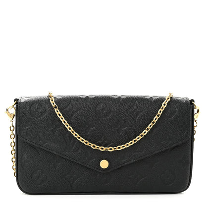 Louis Vuitton Empreinte Pochette Felicie Chain Wallet Black 3 of 10