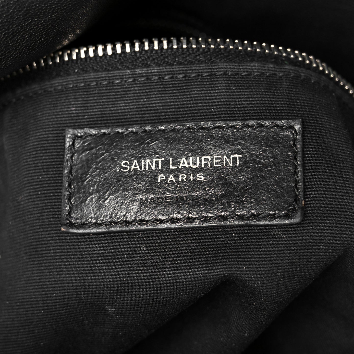 Lambskin Quilted Medium Loulou Puffer Monogram Chain Satchel Black
