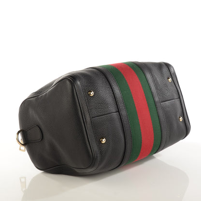 Gucci Calfskin Vintage Web Medium Boston Black 4 of 7