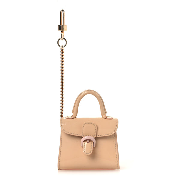 n*a様 DELVAUX Brillant Charm C ミニチュア ショート Delvaux Patent Calfskin Mini Brillant Bag Charm Beige 1867333