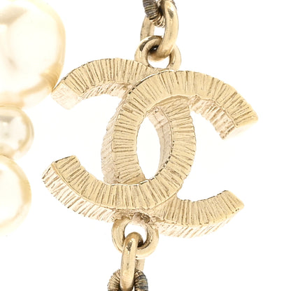 Chanel Irregular Pearl CC Long Necklace Light Gold 4 of 7