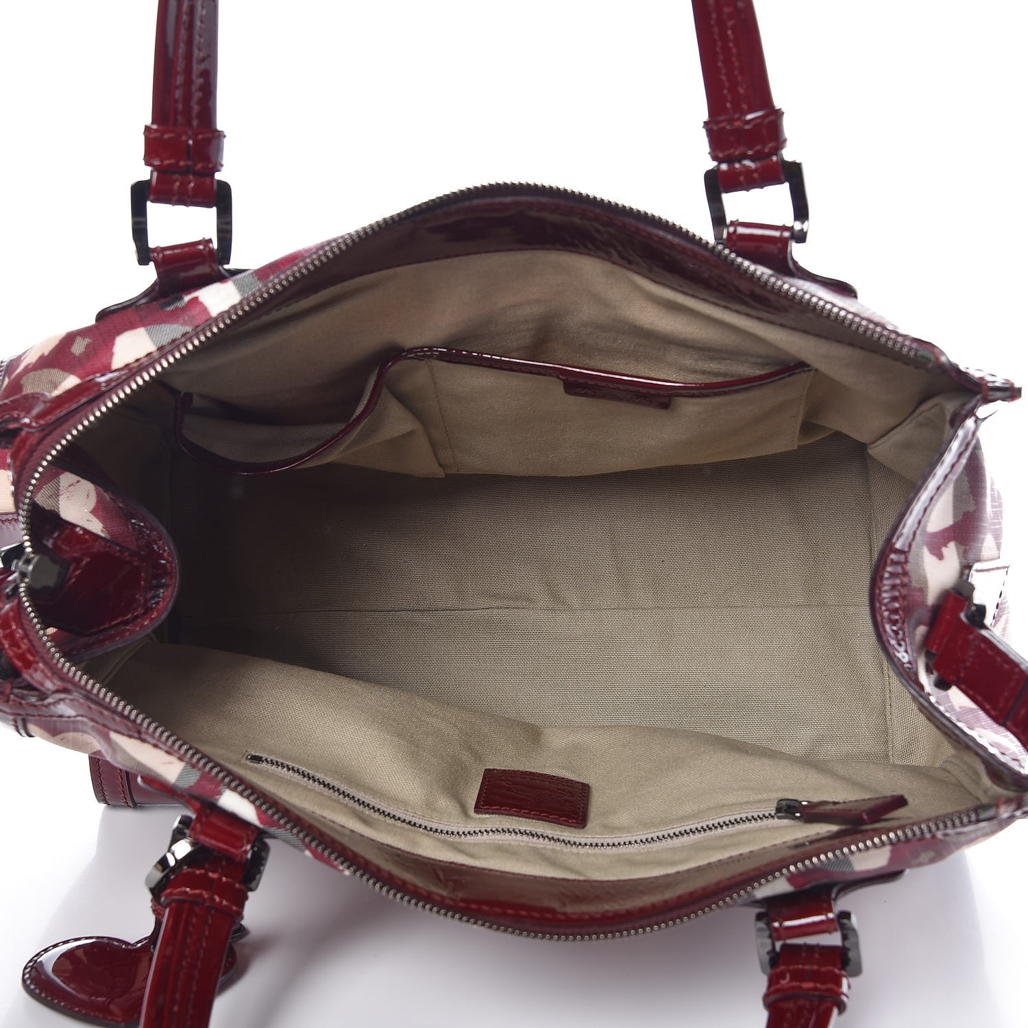 Burberry Nova Check Heart Print Pilgrim Satchel Berry 5 of 11
