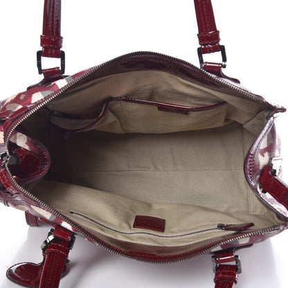 Burberry Nova Check Heart Print Pilgrim Satchel Berry 5 of 11