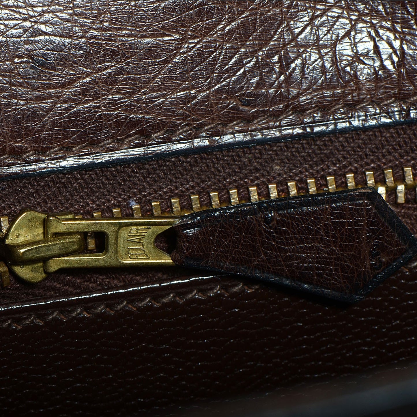 Ostrich Kelly Sellier 32 Chocolate