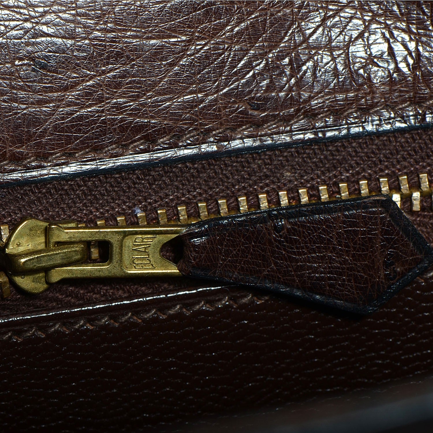 Hermes Ostrich Kelly Sellier 32 Chocolate 13 of 17