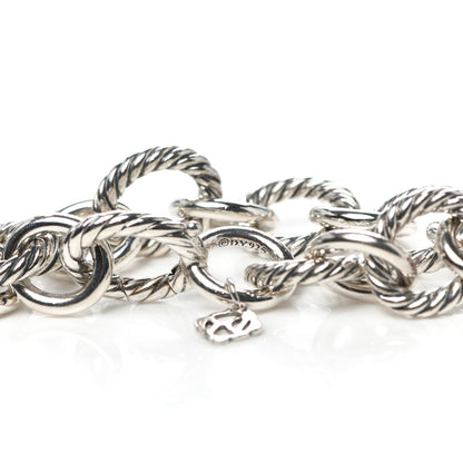 David Yurman Sterling Silver 12mm Large Oval Link Bracelet 5 of 6