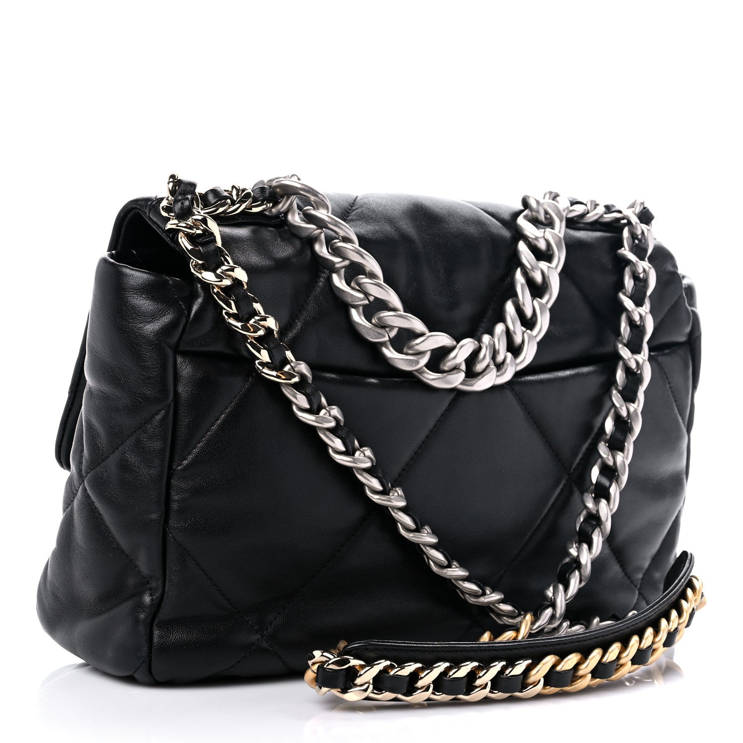 Chanel Lambskin Quilted Large Chanel 19 Flap Black 3 of 9