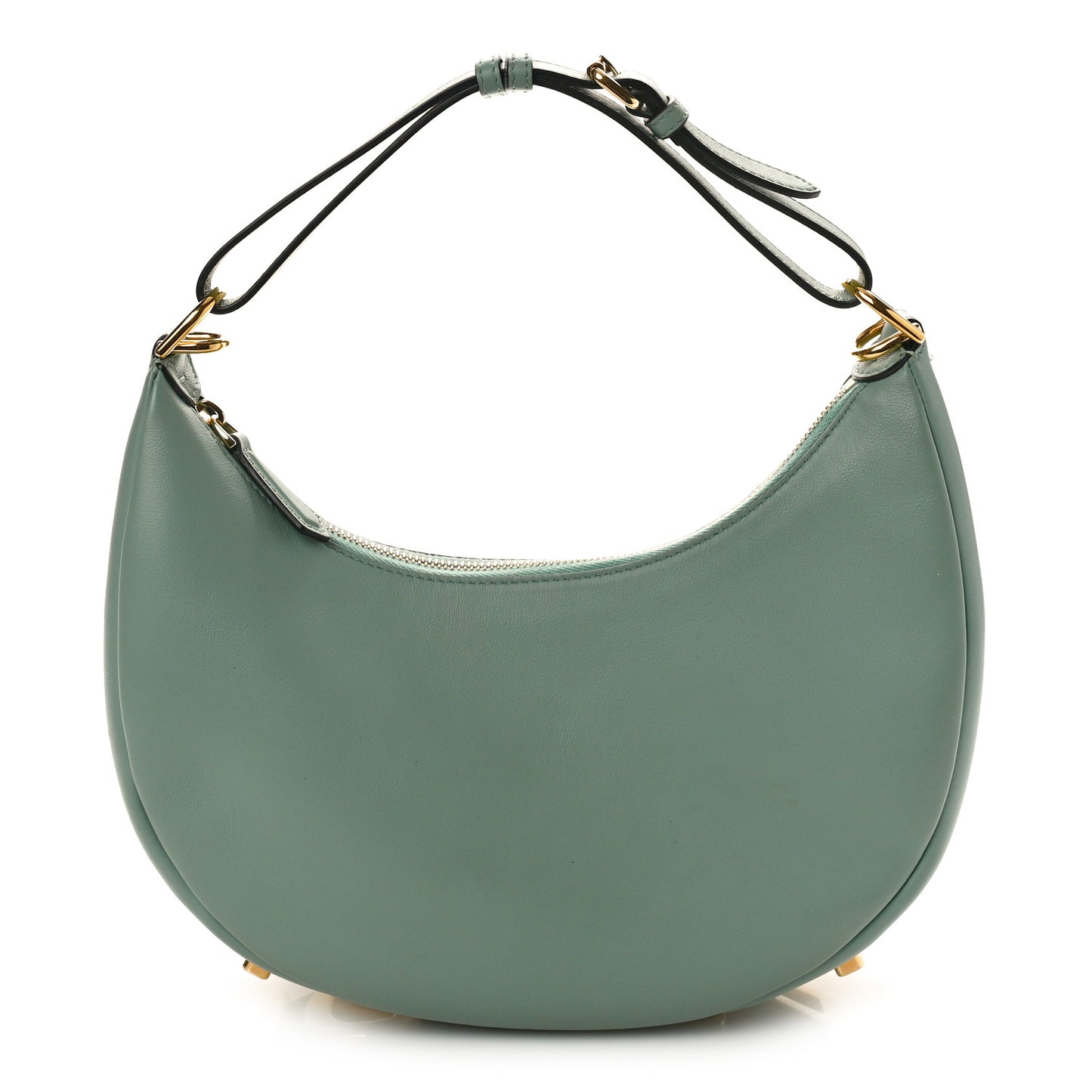 Vitello Grace Matte Small Fendigraphy Hobo Bag Menta
